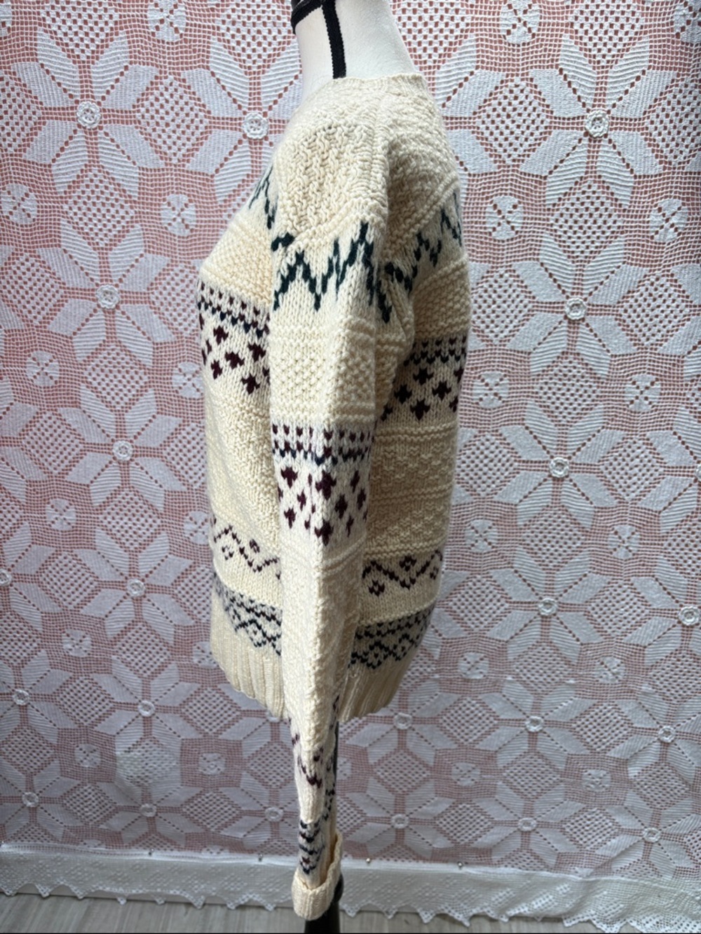 Polo Ralph Lauren Hand Knit Wool Sweater Fair Isle Size S - Picture 5 of 9